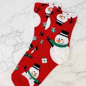 Holiday Crew Socks - Snowman