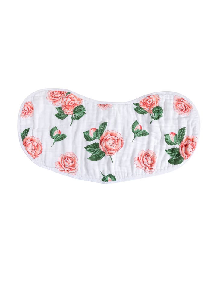 Camellia Baby 2-in-1 Burp Cloth and Bib (Floral)