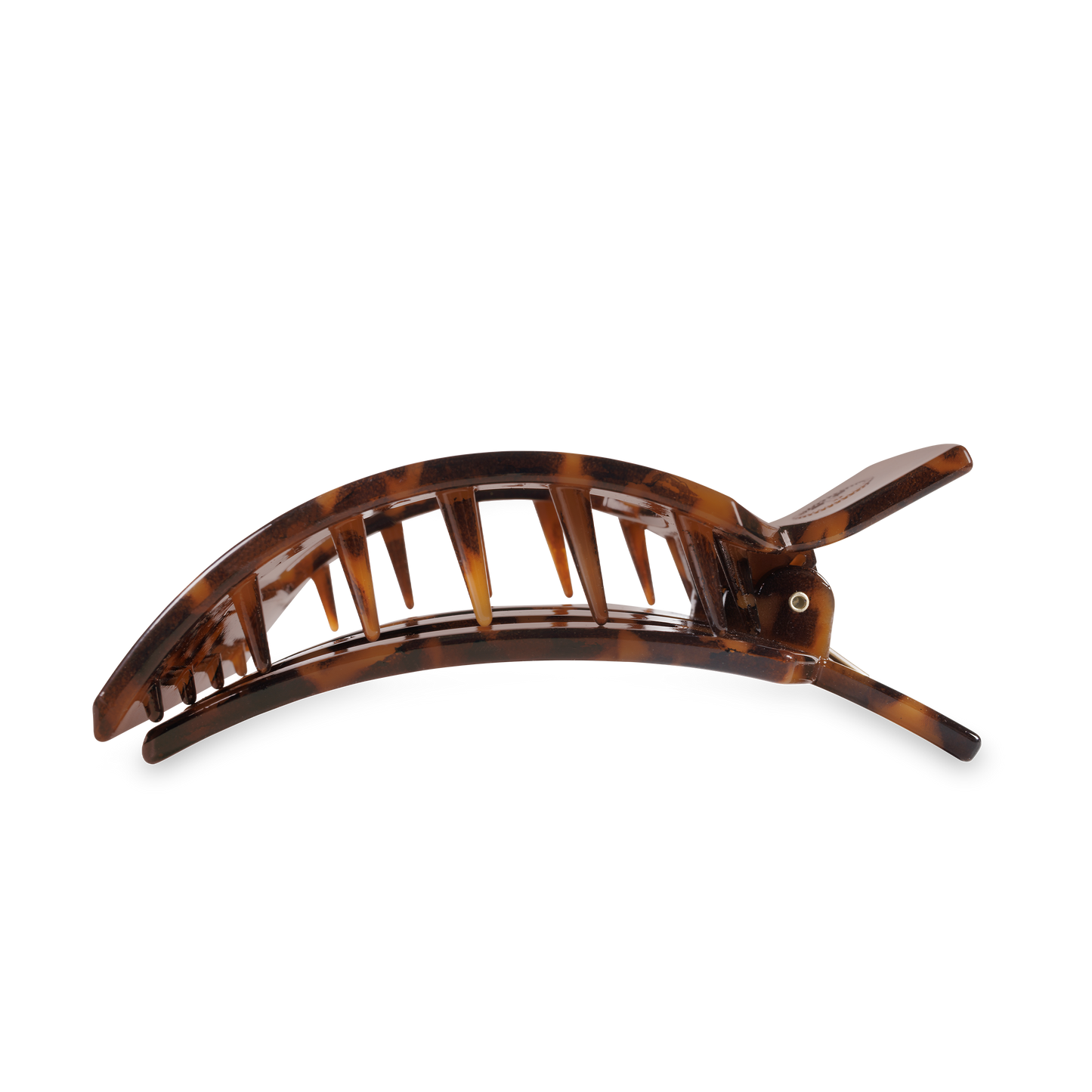 TELETIES - Square Flat Hair Clip | Large | Tortoise