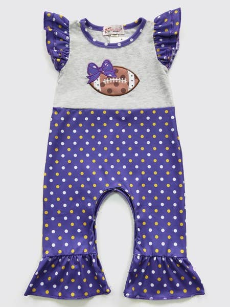 Clover Cottage- Geaux Tigers Football Baby Romper LSU