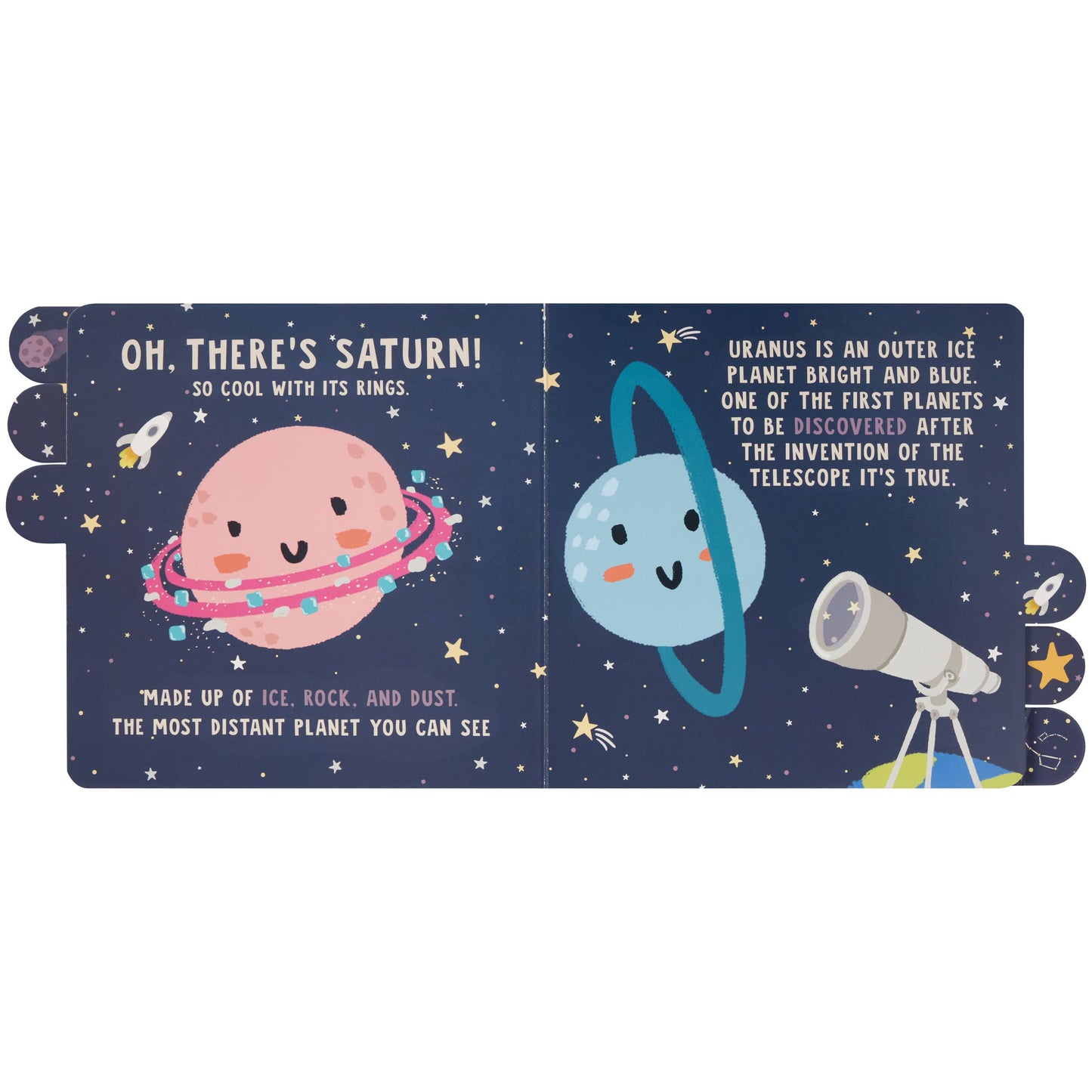 C.R.Gibson Signature | Baby & Kids - Lets Explore Space Tabbed Board Book