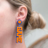 Game Day Statement Earrings Blue & Orange/Gulfport High School/Florida Gators