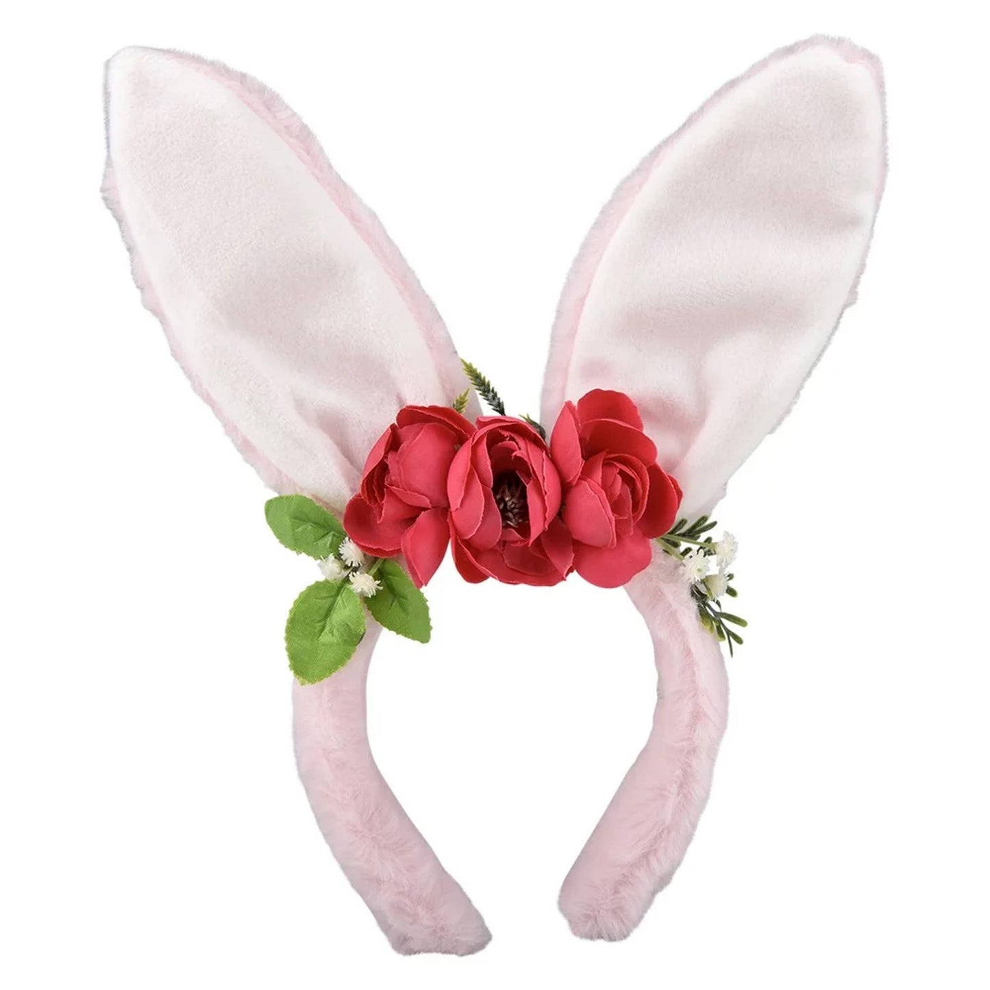 JSBlueRidge Toys - Bunny Soft Plush  Ears With Flowers For Kids Bulk