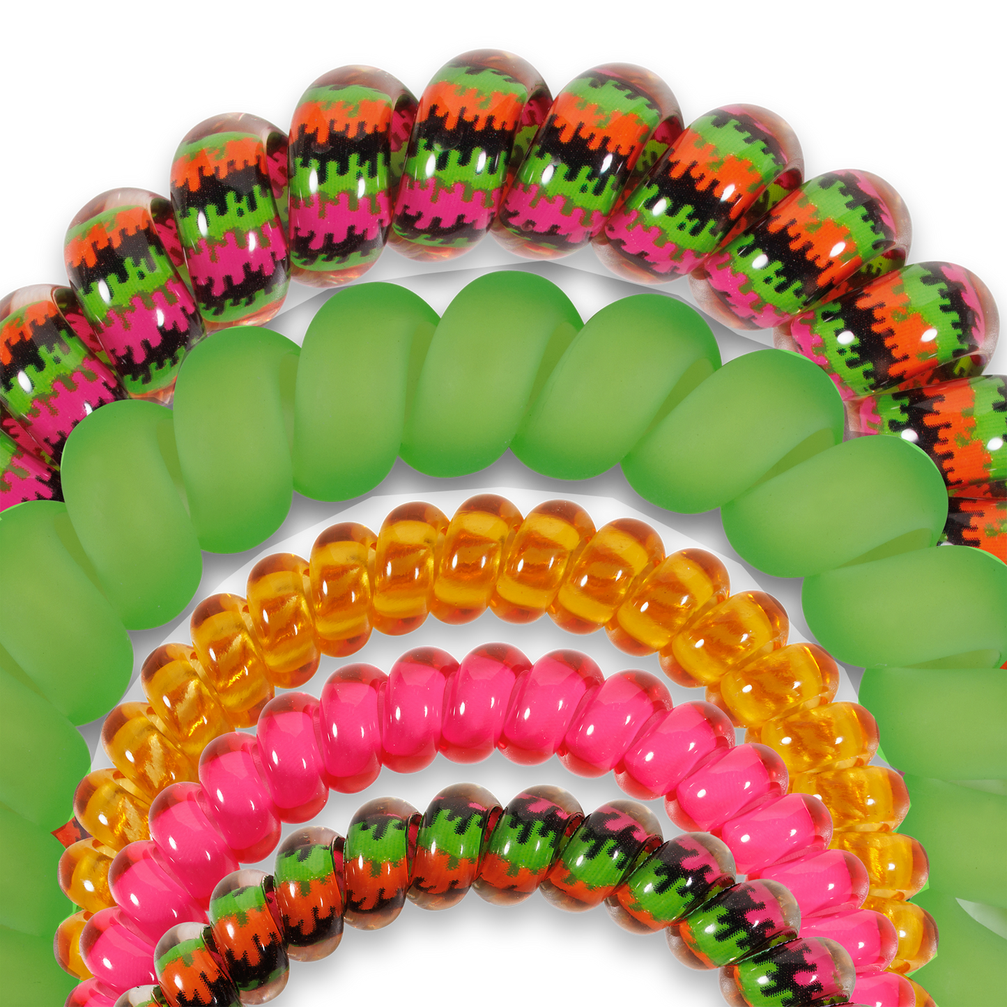 TELETIES - Spiral Hair Coils | Mix Pack | Fright Night Hair Ties