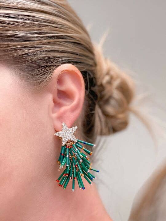 Prep Obsessed Wholesale - Holiday Fringe Dangle Earrings