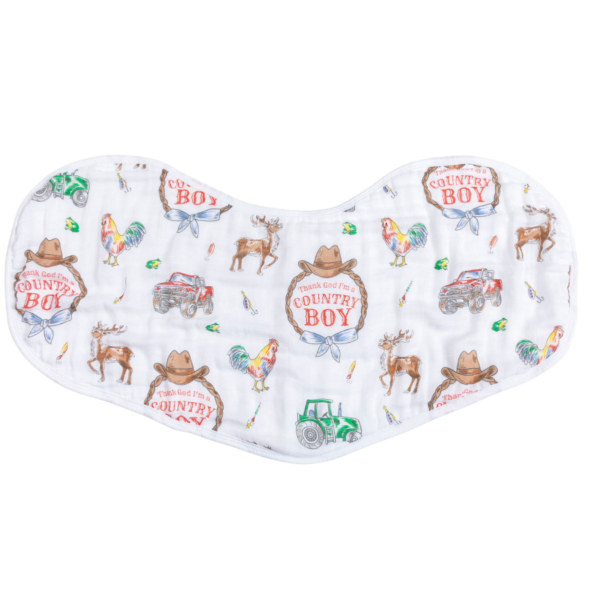 Little Hometown - Country Boy 2 in 1 Burp Cloth and Bib Combo