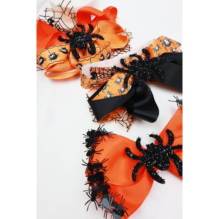 Love and Repeat - Halloween Glitter Spider Bow Clip