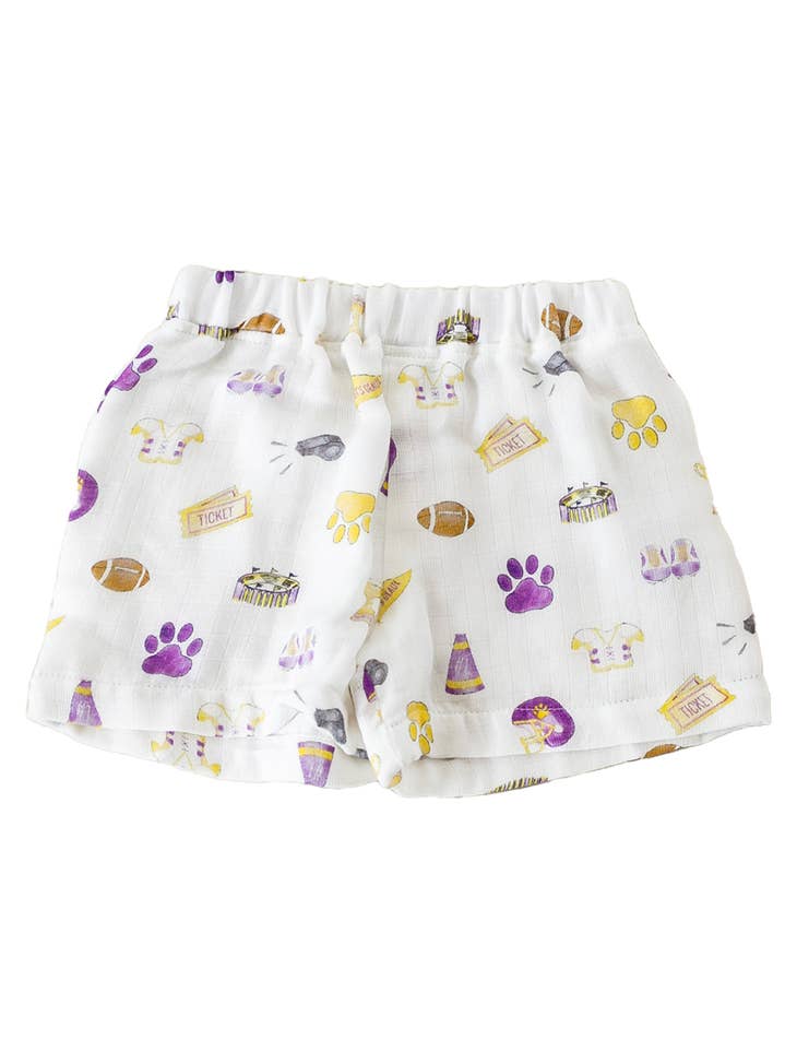 Let's Go Tigers Organic Muslin Shorts