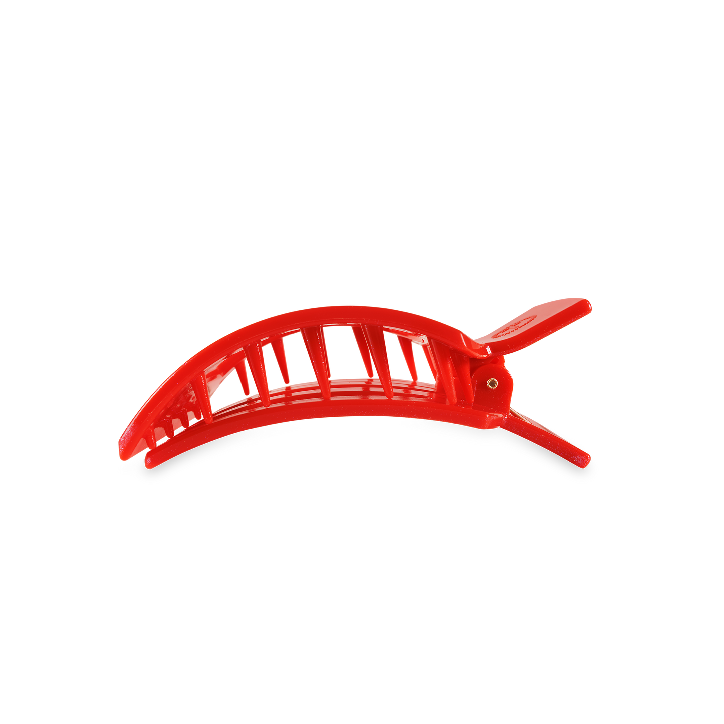 TELETIES - Square Flat Hair Clip | Medium | Rudolph Red