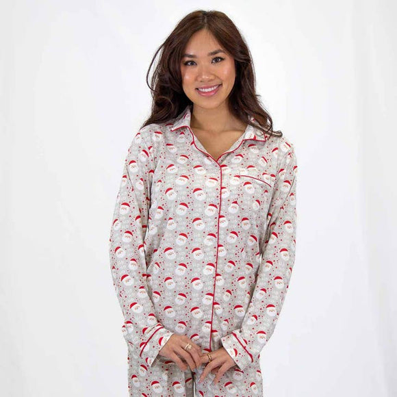 Cheerful Santa Sleep Pants/Shirt Set