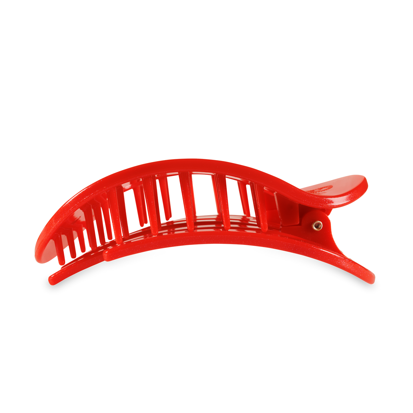 TELETIES - Round Flat Hair Clip | Large | Rudolph Red