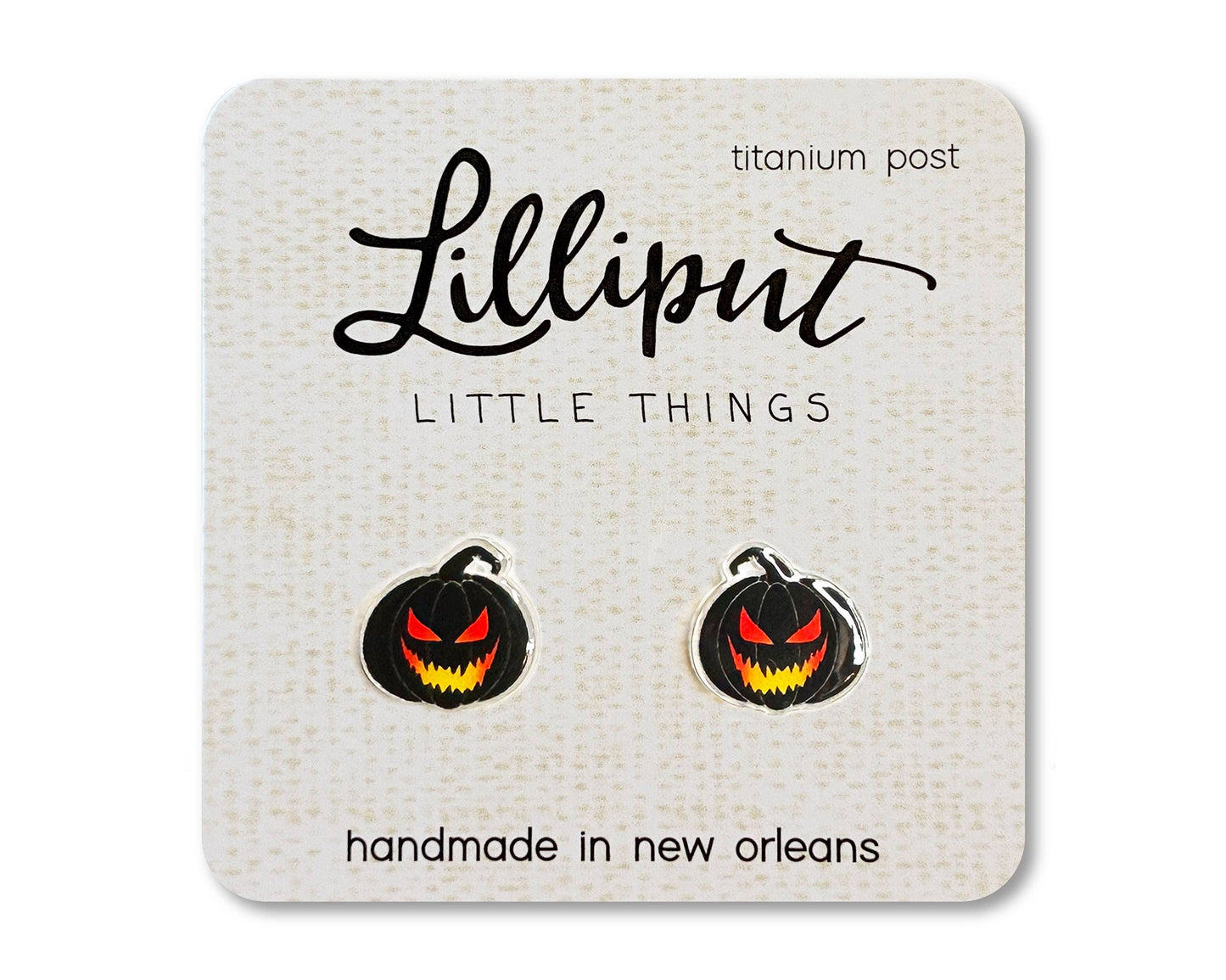 Lilliput Little Things - Spooky Jack O' Lantern Earrings // Halloween Earrings