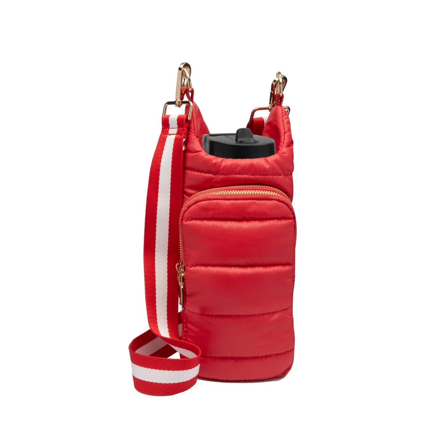 WanderFull - Poppy Red Hydrobag™ with Poppy & White Striped Strap