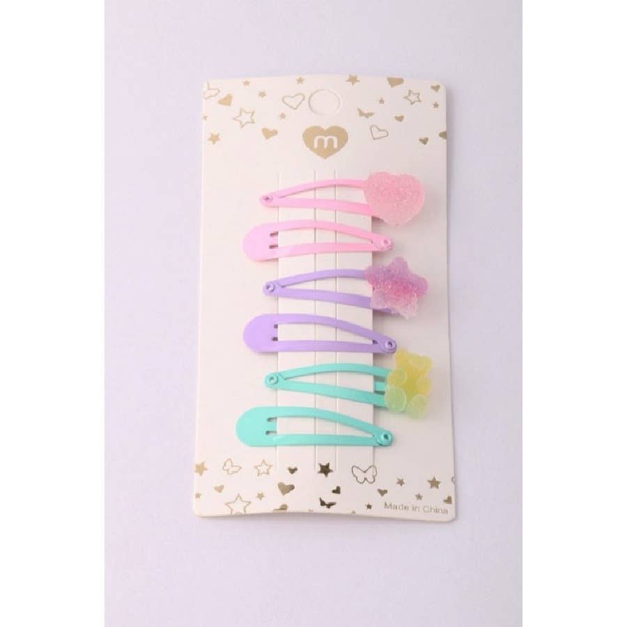 Love and Repeat - 6-Pcs Candy Shape Snap Clip Set