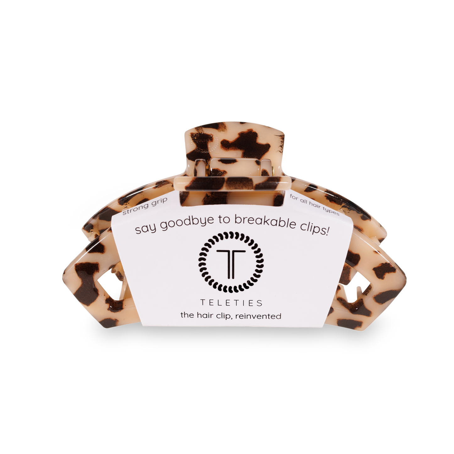 TELETIES - Open Blonde Tortoise Medium Hair Clip