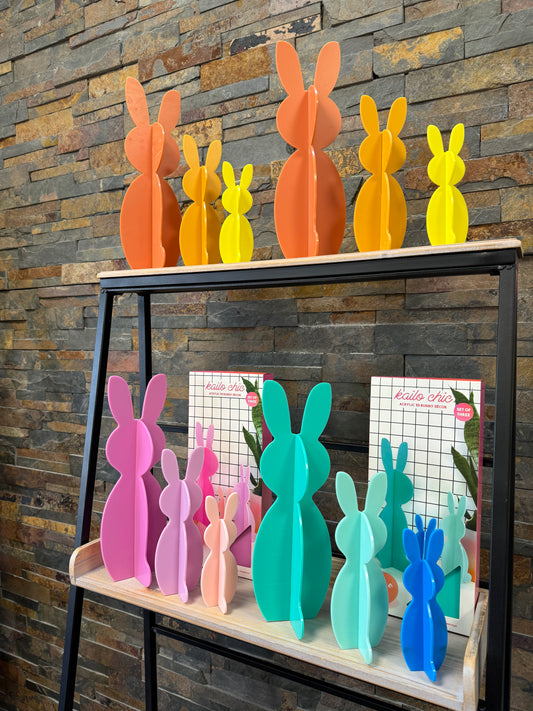 Acrylic Bunny Decor Set of 3