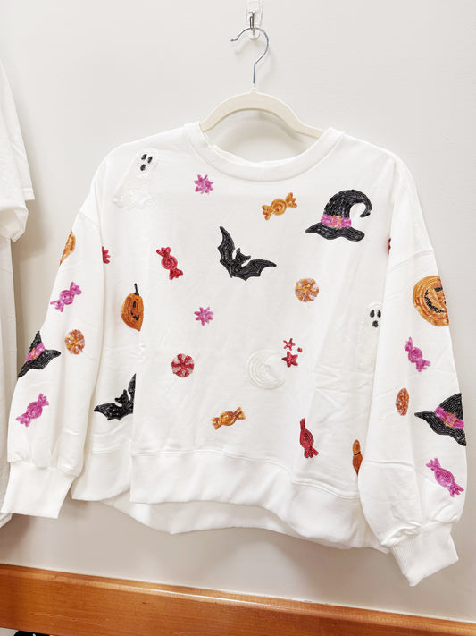 Halloween Sweatshirt with sequin detail