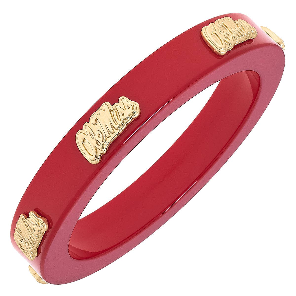 Canvas Style - Ole Miss Rebels Resin Logo Bangle in Red