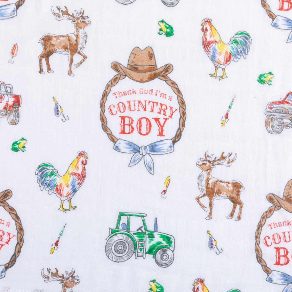 Little Hometown - Country Boy 2 in 1 Burp Cloth and Bib Combo