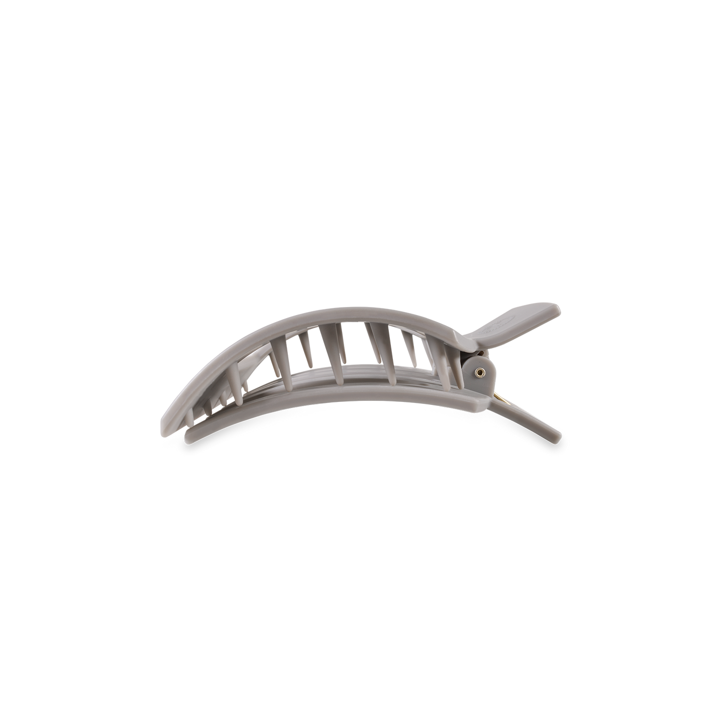 TELETIES - Square Flat Hair Clip | Small | Silver Flames