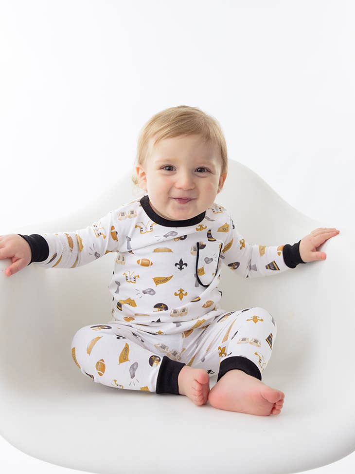 Let's Geaux Saints Organic Cotton Unisex Pajama Set