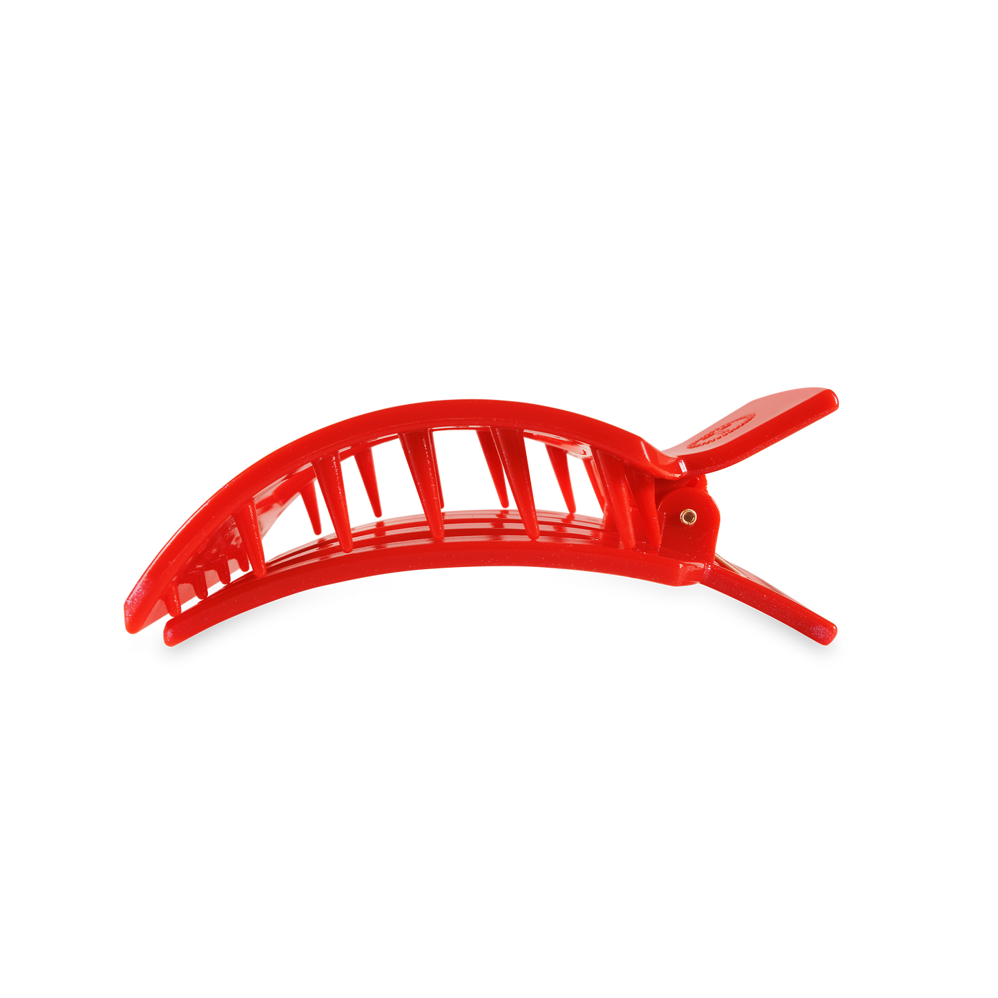 TELETIES - Square Flat Hair Clip | Large | Rudolph Red