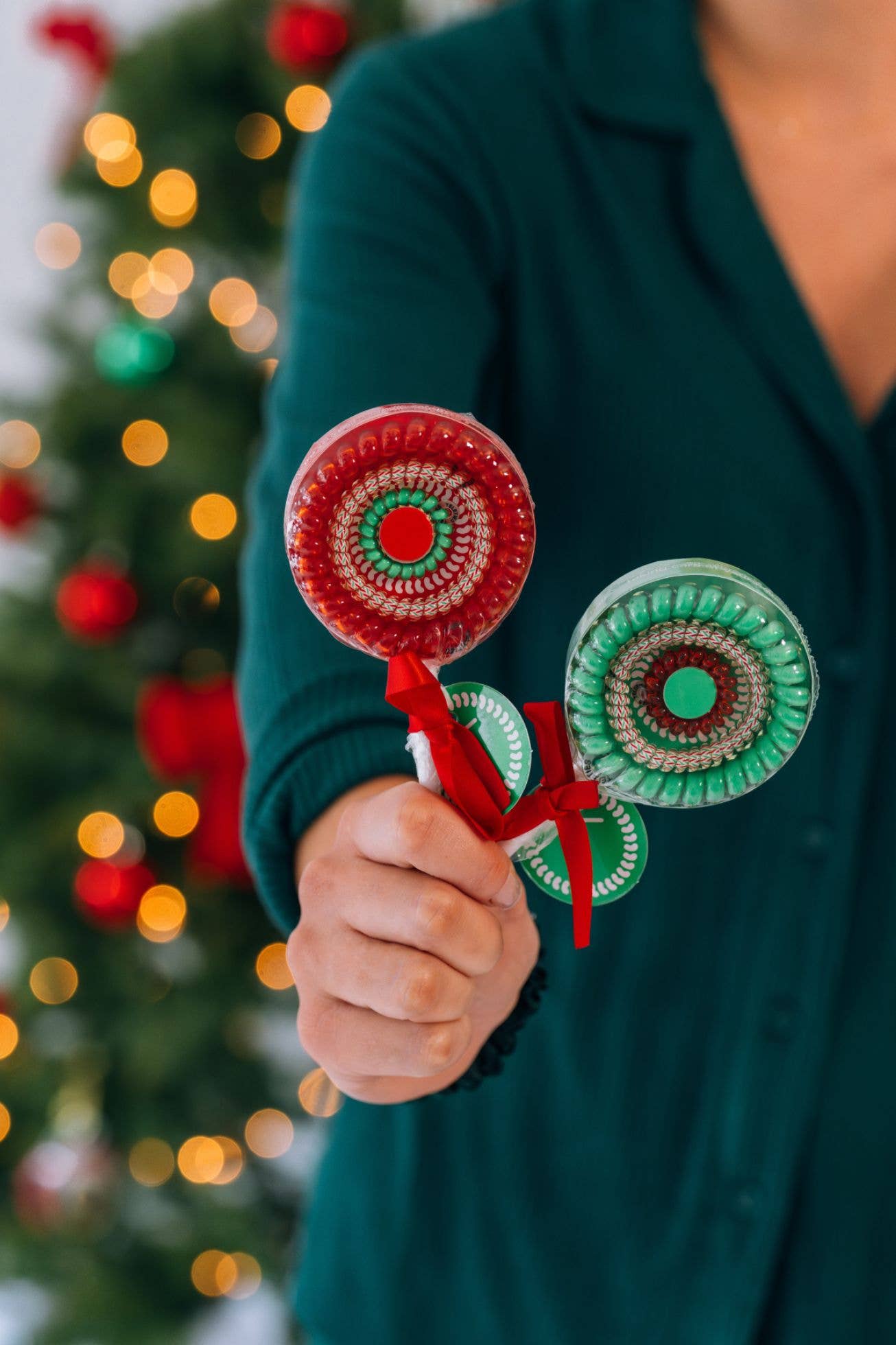 TELETIES - Spiral Hair Coils | Holiday Lollipop Bundle