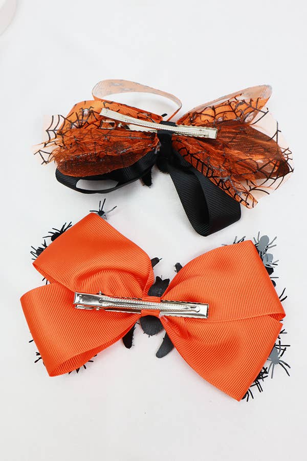 Love and Repeat - Halloween Glitter Spider Bow Clip