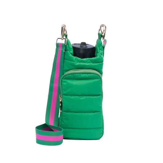 WanderFull - Kelly Green Matte HydroBag™ with Pink/Green Strap