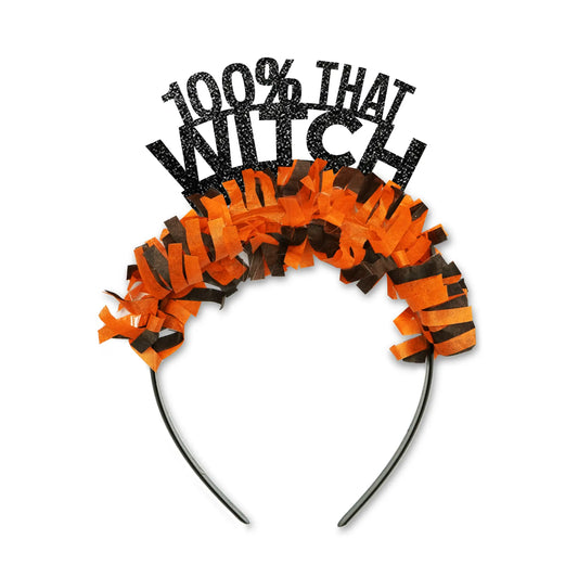100% That Witch Halloween Adult Party Crown Headband
