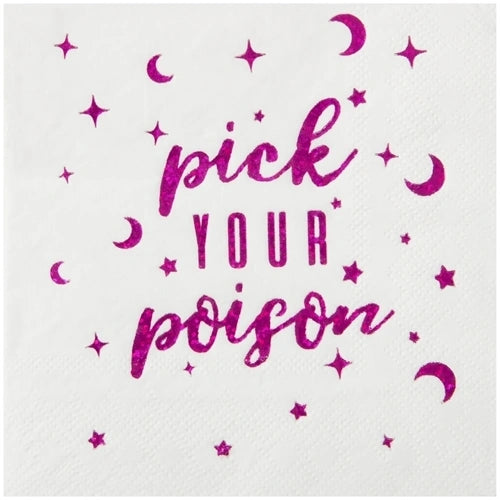 PICK YOUR POISON BEVERAGE NAPKIN 20CT