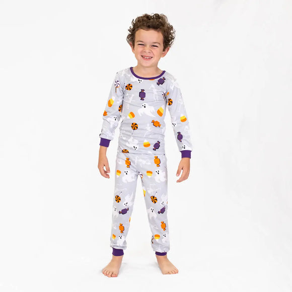 Sweet Spooktacular Long Sleeve Pajamas Gray/Multi -Asst.