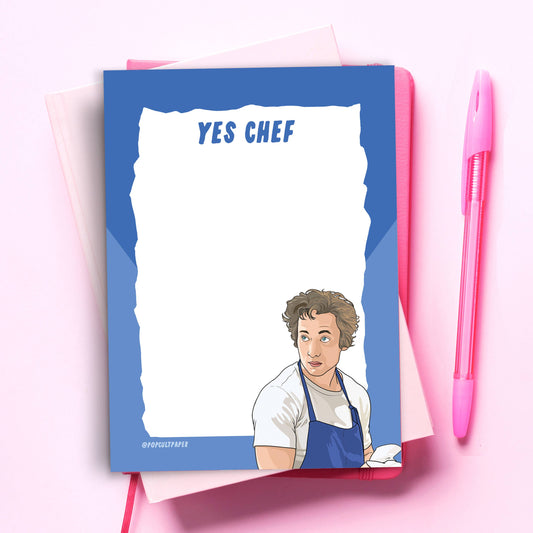 Pop Cult Paper - Yes Chef Funny Notepad To Do Planner - Bear Pop Culture Gift