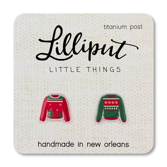 Lilliput- Christmas Ugly Sweater Earrings
