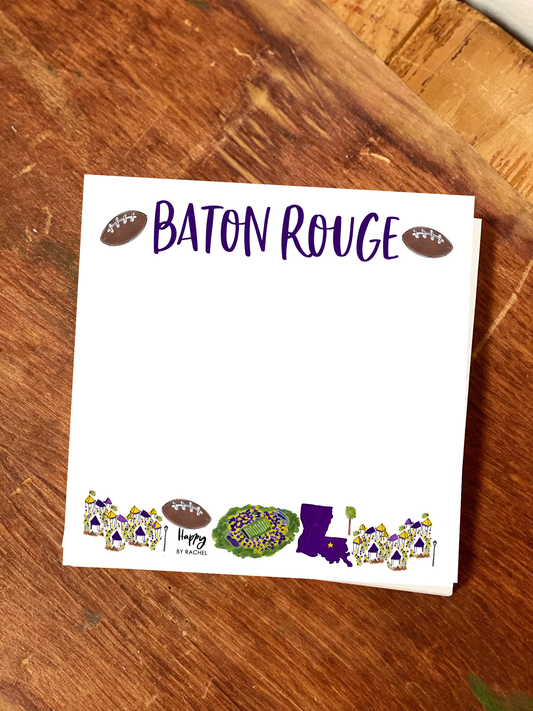 Happy By Rachel, LLC - Baton Rouge Chunky Notepad-Stationery Writing Pad-100 Pages