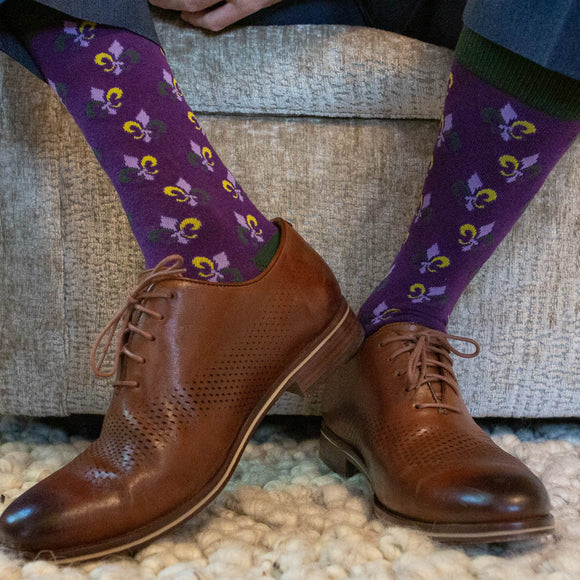 Men's Mardi Gras Fleur Socks