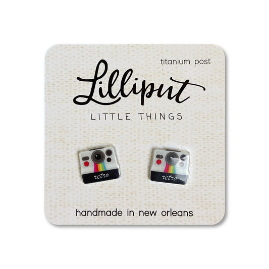 Lilliput- Retro Camera Earrings