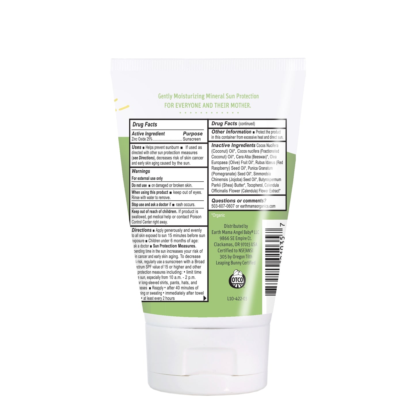 Earth Mama- Baby Mineral Sunscreen Lotion - SPF 40