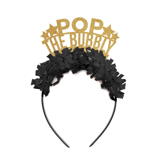 Pop The Bubbly New Years Party Headband Crown