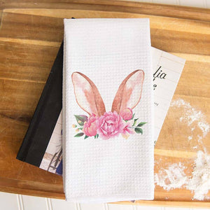 Bunny Ears Spring Kitchen Towel, Easter Decor
