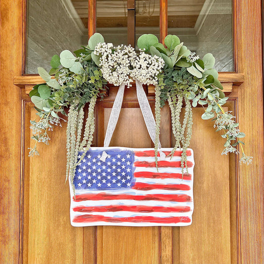 Songbird Grove Collection - American Flag Door Hanger