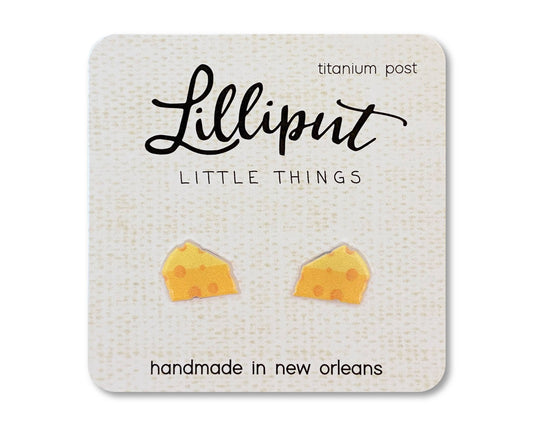 Lilliput Little Things - Cheese Earrings