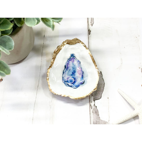 Watercolor Shell Oyster Trinket Dish