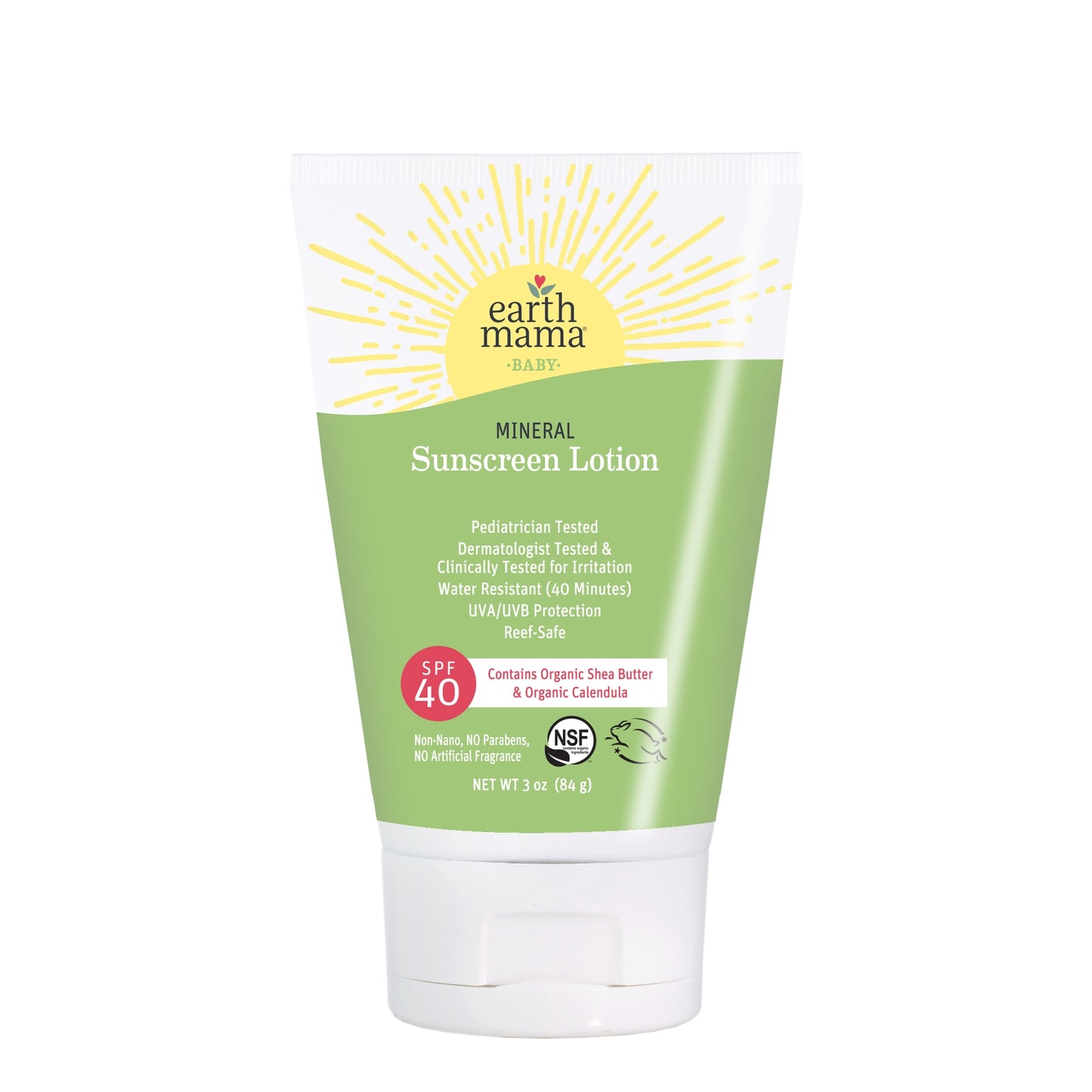 Earth Mama- Baby Mineral Sunscreen Lotion - SPF 40