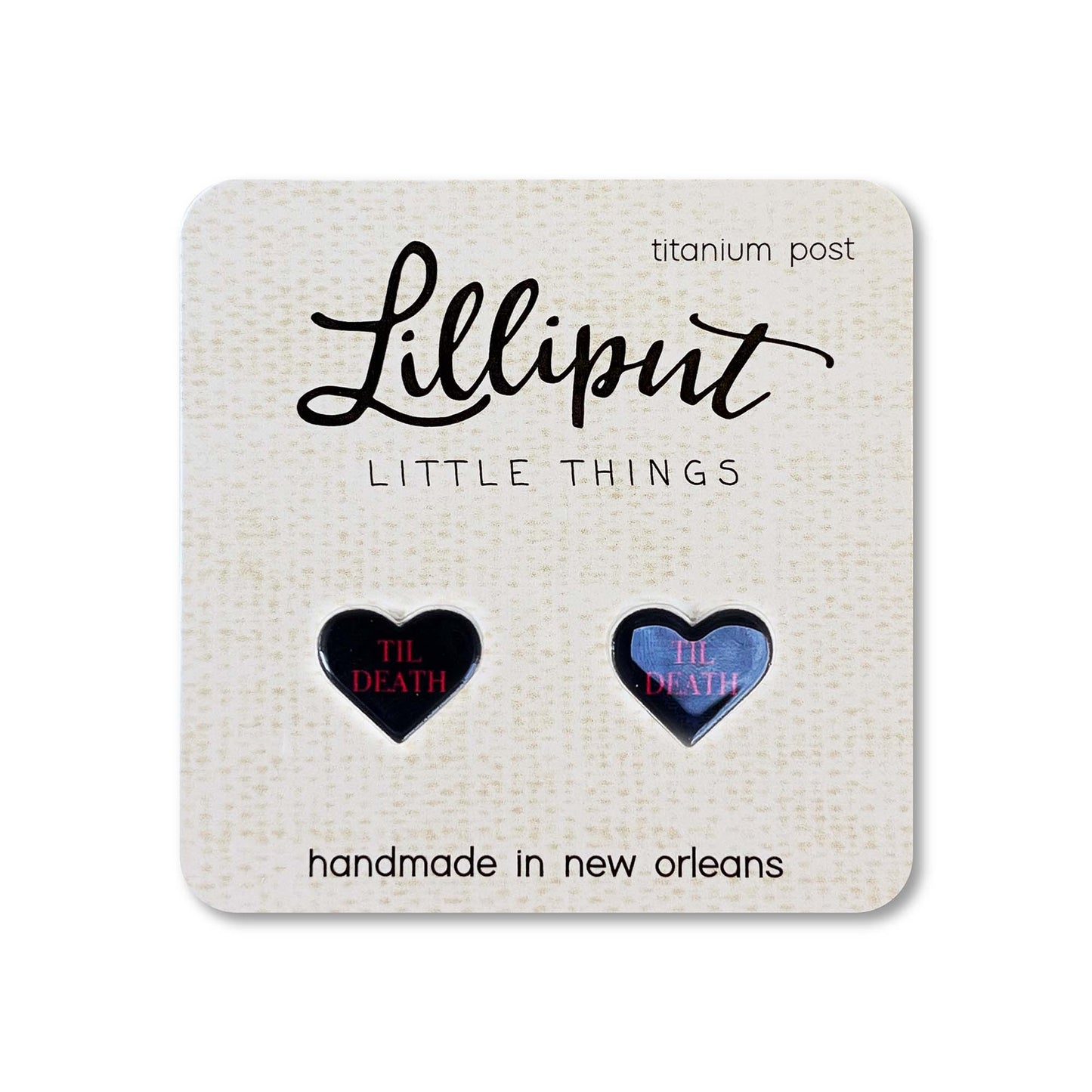 Lilliput- Til Death Heart Earrings