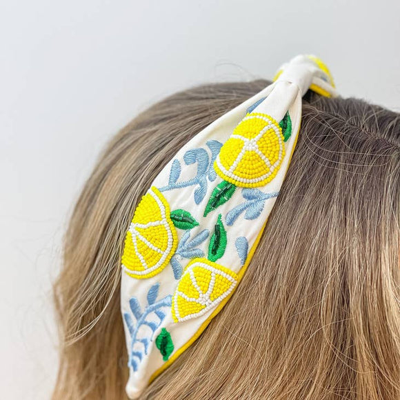 Lemon Seed Bead Headband
