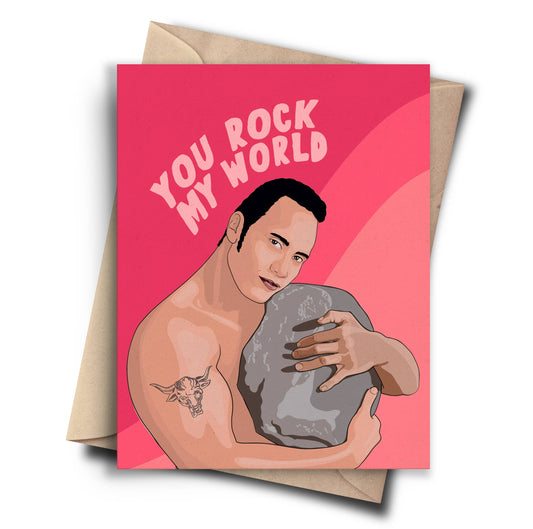 Pop Cult Paper - The Rock Funny Valentines Day Card - Love Anniversary Card
