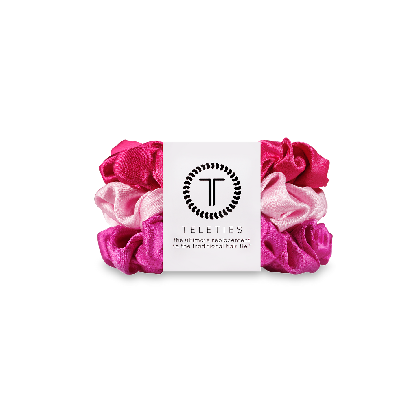 TELETIES - Rose All Day - Silk Scrunchie Small