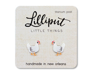 Lilliput Little Things - Chicken Earrings