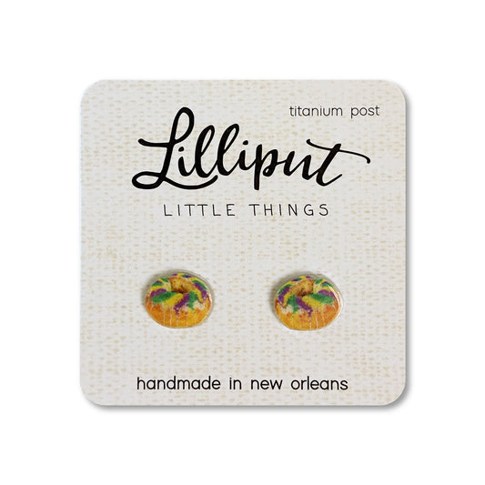 Lilliput- King Cake Titanium Earrings
